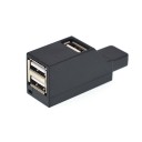 Minikokoinen kannettava USB 2.0 -keskitin, jossa on 3 porttia 1