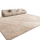 Minimalist Shaggy Rectangular Rug With Marble Pattern 160 x 80 cm Polyester Beige For Living Room and Bedroom Bedside Mat 6