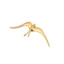 Minimalista fecske bross cca 2,7 × 7,6 cm rozsdamentes acél kloppin a ruhákhoz, hátizsákhoz, táskához kiegészítő ékszer 2