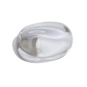 Minimalista nagy ovális bross kb. 4,7 × 4,6 cm rozsdamentes acél ruházati kiegészítő hajtókára hátizsák ékszer 3