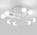 Minimalistické stropné svietidlo Kovový luster v severskom štýle Závesné LED osvetlenie na žiarovky E27 70 x 20 cm 7