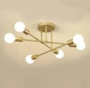 Minimalistické stropní svítidlo Kovový lustr v severském stylu Závěsné LED osvětlení na žárovky E27 70 x 20 cm 1