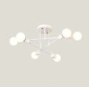 Minimalistické stropní svítidlo Kovový lustr v severském stylu Závěsné LED osvětlení na žárovky E27 70 x 20 cm 2