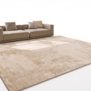 Minimalistický koberec Obdélníkový S abstraktním vzorem 160 x 120 cm Polyesterový Béžový Do obýváku a ložnice Předložka k posteli 6