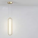Minimalistický LED závesný luster 16 W Moderné oválne osvetlenie, teplá biela 9 x 40 cm 3
