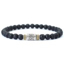 Minimalistický náramok z prírodných korálkov unisex 6mm dĺžka 19,5cm Unisexový náramok z prírodných korálkov 6mm prírodný materiál 3