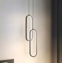 Minimalistinen LED-riippuvalaisin 36 W Kaksinkertainen soikea valaistus, lämmin valkoinen 9 x 40 cm 1