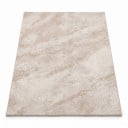 Minimalistischer flauschiger Teppich Rechteckig Mit marmoriertem Muster 200 x 140 cm Polyester Beige Für das Wohnzimmer und Schlafzimmer Vor Sofa 1