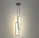 Minimalistisk LED pendellampe 36 W Dobbelt oval belysning, varm hvid 9 x 40 cm 4