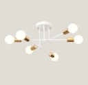Minimalistisk loftslampe i metal med nordisk stil, hængende LED-belysning, moderne lysekrone til E27-pærer, 70 x 20 cm 3