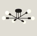 Minimalistisk loftslampe i metal med nordisk stil, hængende LED-belysning, moderne lysekrone til E27-pærer, 70 x 20 cm 4