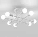Minimalistisk loftslampe i metal med nordisk stil, hængende LED-belysning, moderne lysekrone til E27-pærer, 70 x 20 cm 7