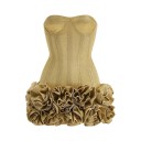 Minivestido de fiesta con corpiño corsé sin tirantes y detalle de cordones Falda con volantes en capas para un look festivo atrevido 6