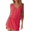 Minivestido de verano de color liso 4