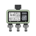 Minuteur d'arrosage automatique avec écran LCD Étanche IPX5 Régulateur d'arrosage de jardin 3 sorties Alimentation 2x piles AA 1