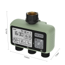 Minuteur d'arrosage automatique avec écran LCD Étanche IPX5 Régulateur d'arrosage de jardin 3 sorties Alimentation 2x piles AA 3