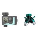 Minuteur d'arrosage pour robinet de jardin avec écran LCD Arrosage automatique du jardin Durée d'arrosage 1 min à 3 h 59 min Fonctionne sur piles 2