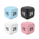 Minuteur de cuisine numérique en forme de cube avec contrôle rotatif Mini minuteur avec temps prédéfinis Version rechargeable et à piles Cuisine Étude 4