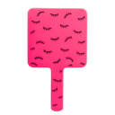 Miroir cosmétique portable coloré avec surface carrée Miroir haute définition avec poignée en plastique Outil de maquillage et de cils 8