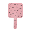 Miroir cosmétique portable coloré avec surface carrée Miroir haute définition avec poignée en plastique Outil de maquillage et de cils 7