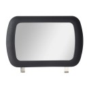Miroir de pare-soleil pour voiture 16,7 x 11 cm Miroir intérieur rectangulaire supplémentaire avec crochets en métal pour une installation facile 2