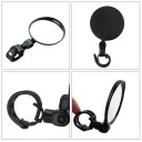 Miroir de vélo rond universel pour guidon avec articulation rotative pour une conduite plus sûre – 1 pièce 1