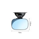 Miroir de voiture avec ventouse Rotatif à 360° Grand angle Reflet clair Miroir de sécurité pour pare-brise Siège auto pour enfant Tableau de bord 5