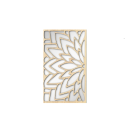 Miroir mural décoratif à deux couches 40 x 20 cm Bois et acrylique avec motif de feuilles Ensemble de 3 pièces Pour le mur de la chambre, du salon 2