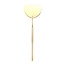 Miroir pour extension de cils 13,8 x 4,5 x 5,7 cm en forme de cœur en acier inoxydable Miroir cosmétique pour maquillage et contrôle des cils Outil professionnel 6