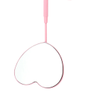 Miroir pour extension de cils 13,8 x 4,5 x 5,7 cm en forme de cœur en acier inoxydable Miroir cosmétique pour maquillage et contrôle des cils Outil professionnel 3