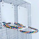 Miroir suspendu avec perchoir pour oiseaux 2