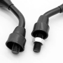 Miroirs de rétroviseur universels pour moto 2 pcs filetage 10mm construction en ABS largeur 23 cm angle réglable adaptés pour scooters 12