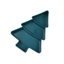 Mise en forme de sapin de Noël 25,3 x 18,4 cm Plat de service à trois compartiments pour fruits et noix Décoration de Noël en plastique pour la table 7