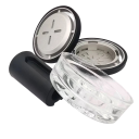 Miska à eau 4 pièces avec têtes en métal en verre et silicone finition transparente et noire support pour tabac et arômes accessoires 2