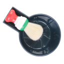 Miska da barba in plastica 13 x 9,5 cm Contenitore per mescolare schiuma e sapone con superficie di appoggio per il pennello Miska da barba per uso domestico 2