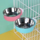 Miska en acier inoxydable suspendue pour cage 4