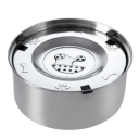 Miska para água em aço inoxidável 3 l 22,3 x 9,8 cm Contra derrames com disco flutuante para beber devagar Base antiderrapante para cães e gatos 1