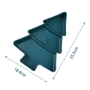 Miska ve tvaru vánočního stromu 25,3 x 18,4 cm Třídílná servírovací miska na ovoce a ořechy Plastová vánoční dekorace na stůl 2