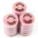 Mistura de estilos de pestanas 3D artificiais 10 pares Pestanas falsas longas de diferentes tipos Pestanas de vison espessas adesivas 2