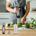 Misturador de Imersão BioloMix 4 em 1 1200 W 6 velocidades e turbo Com picador de 500 ml e recipiente de 600 ml Lâminas em aço inoxidável Preto 9