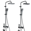 Misturadora de chuveiro com cabeça de chuveiro de chuva e chuveiro manual Chuveiro bidé para água fria e quente com visor digital Sistema de casa de banho de alta pressão 4