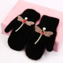 Mittens femininos com libélula J1140 3