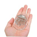 Miwayer 8 Key Mini Kalimba Acrylic Musical Instrument Transparent Heart Drop Crystal Thumb Piano Acoustic Finger Piano 7x5 cm 2