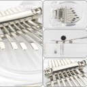 Miwayer 8 kláves Mini Kalimba Akrylový hudební nástroj průhledné srdce krystal palcové piano akustické prstové piano 6.6x6.8 cm 3