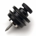 Miwayer lucchetto di sicurezza per tracolla della chitarra 1 pz Pulsante in metallo Costruzione robusta Fissaggio sicuro Tracolla anti-sgancio Colore neutro 1