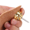 Miwayer lucchetto di sicurezza per tracolla della chitarra 1 pz Pulsante in metallo Costruzione robusta Fissaggio sicuro Tracolla anti-sgancio Colore neutro 5