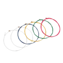 Miwayer sada 6 cordas para guitarra acústica Cores neutras Cordas metálicas de qualidade para som nítido Longa durabilidade Saco de substituição para guitarristas 2