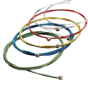 Miwayer sada 6 cordas para guitarra acústica Cores neutras Cordas metálicas de qualidade para som nítido Longa durabilidade Saco de substituição para guitarristas 4