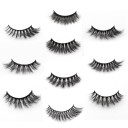 Mix of Various Styles 3D Artificial Eyelashes 10 Pairs False Long Lashes of Different Types Thick Adhesive Mink Eyelashes 3