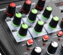 Mixážní pult 4kanálový pro DJ s Bluetooth a USB 48 V fantomové napájení monitorovací systém a audio systém černý na karaoke 2